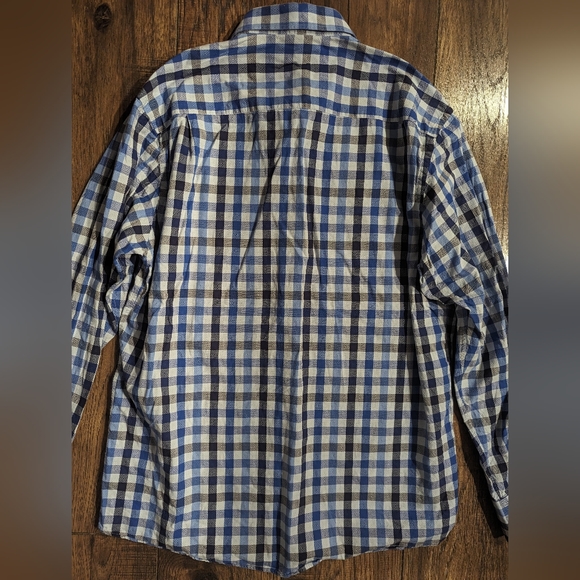 Luchiano Visconti Blue Shirt Mens XL Multicolor Plaid Squares Button Up Long Sle - Picture 13 of 16